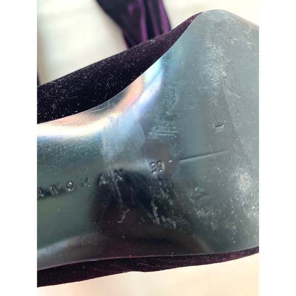 (SOLD)Zara Thigh High Velvet Boots - Picture 6 of 6